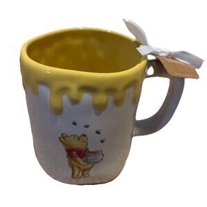 Rae Dunn DISNEY Collection WINNIE the POOH 2-Sided - NWT - Hunny dripped trim